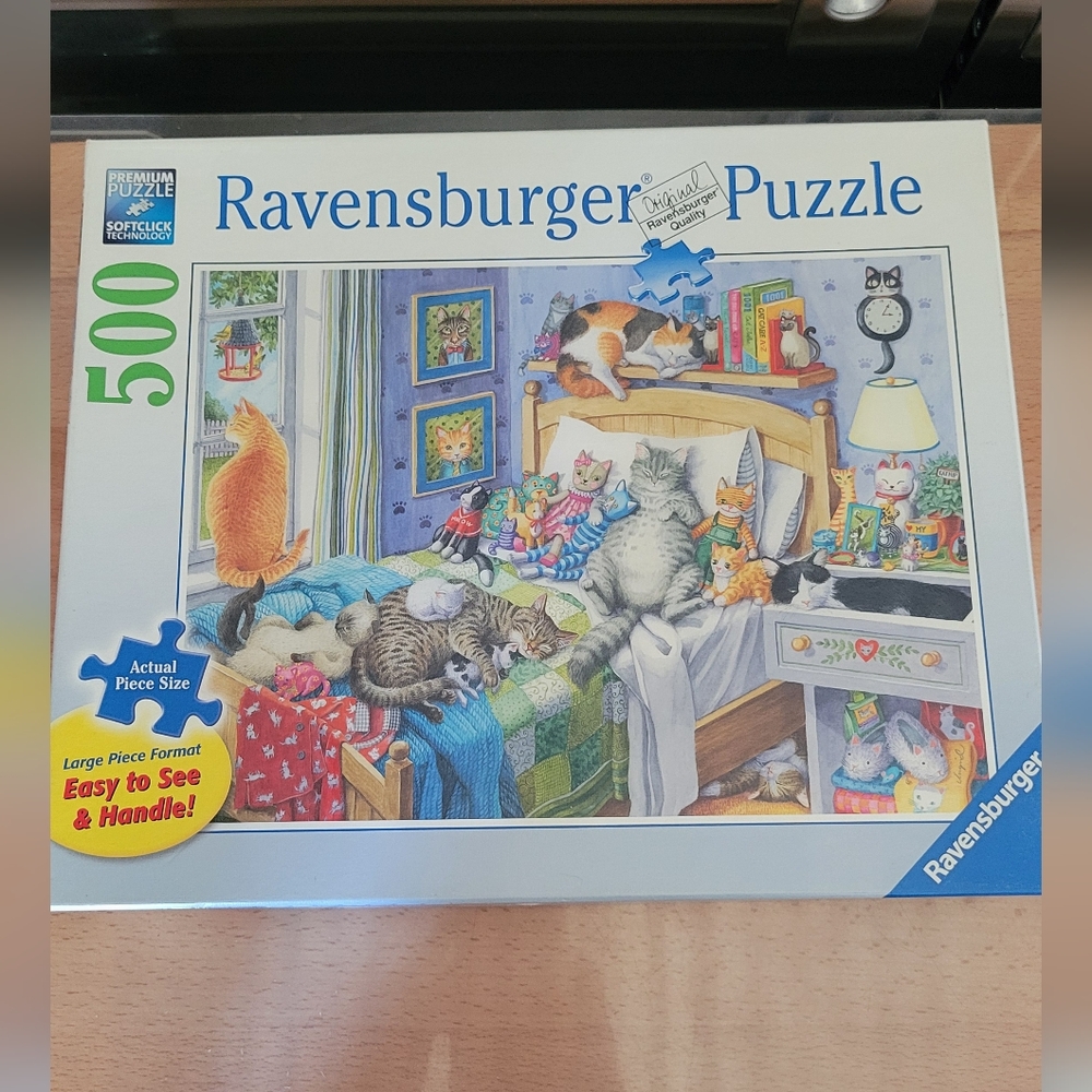 Ravensburger Cat Nap 14966 500-Piece Large Jigsaw Puzzle for Adults Kids Holiday